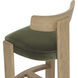 Horton 41 inch Rustic Oak / Forest Green Barstool